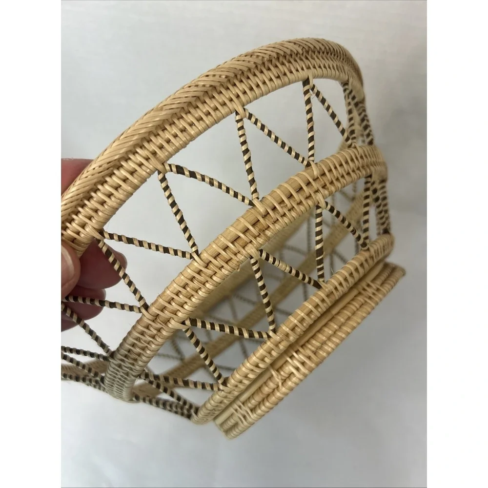 Vintage Circle Hand Woven Sweetgrass Bogo Wicker 10